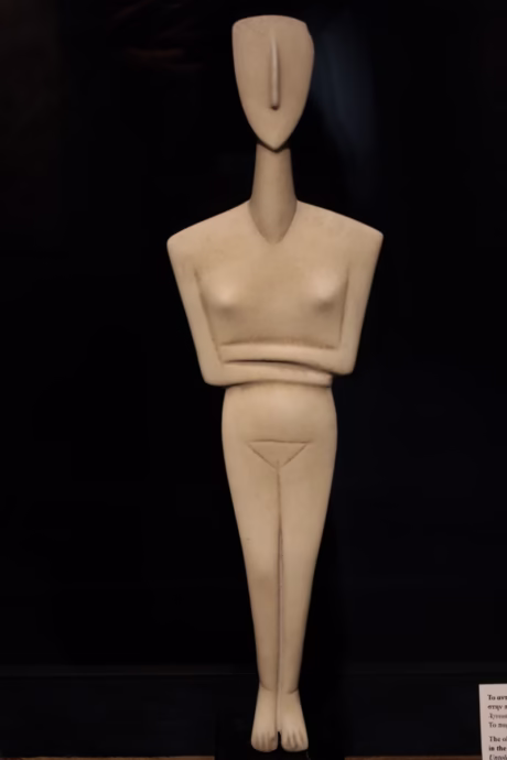 Female figurine the Museum of Cycladic Art in Athens