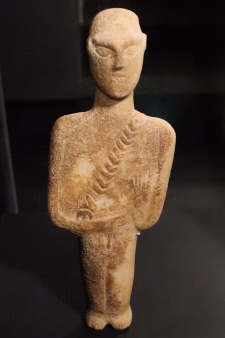Visit the Museum of Cycladic Art in Athens to see this hunter or warrior figurine