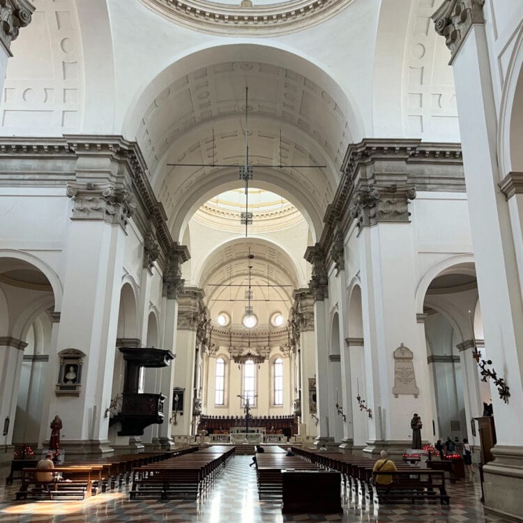 The interior of Padua Cathedral is not particularly interesting.