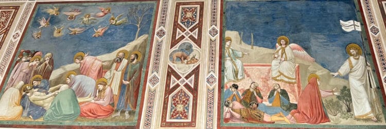 Lamentation Resurrection Frescoes Giotto’s frescoes in the Scrovegni Chapel in Padua