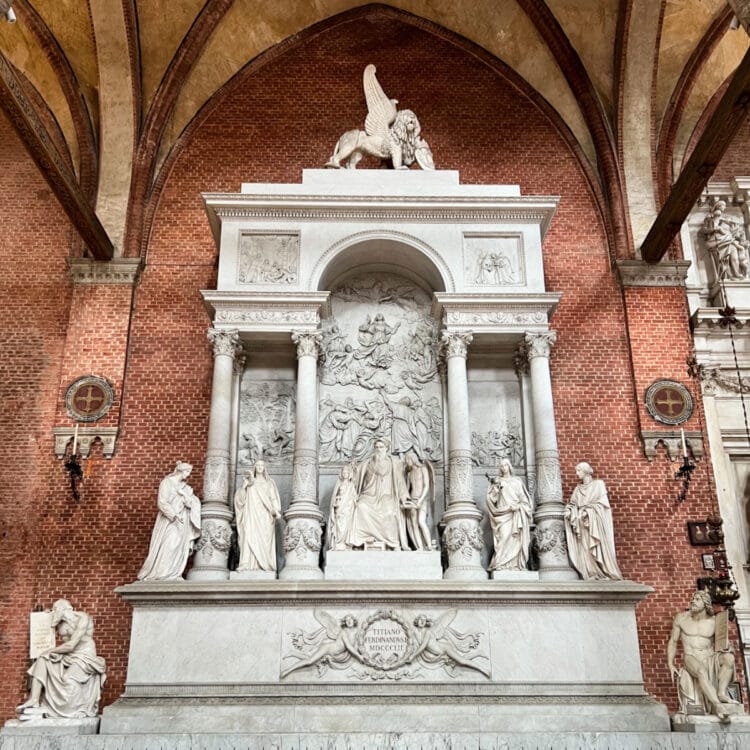 Monument to Titian in the Frari in Venice