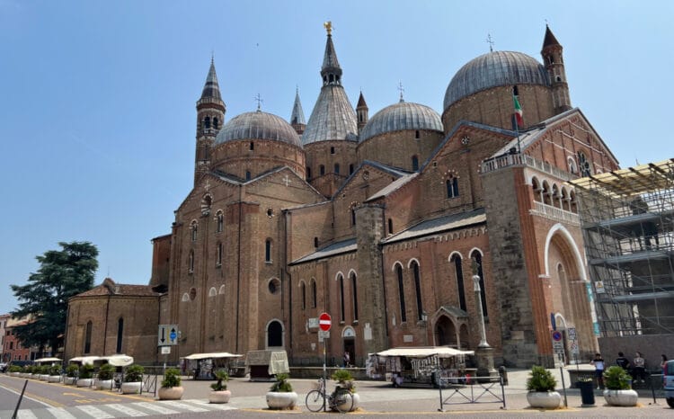 Side view of St Anthony Basilica in Padua
