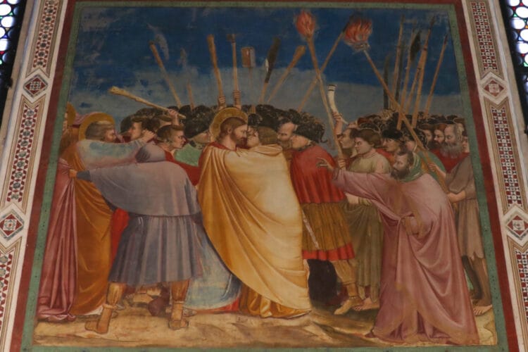 Judas Kiss: Giotto’s frescoes in the Scrovegni Chapel in Padua