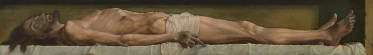 Holbein: The Dead Christ in the Tomb (1521–22) in the Kunstmuseum Basel art museum