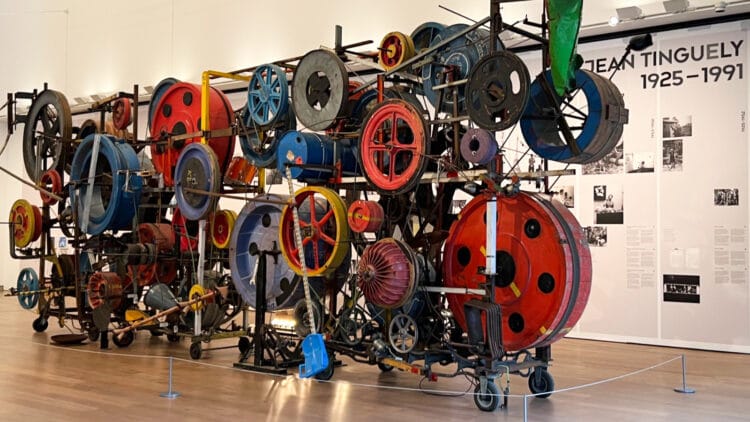 Museum Tinguely Basel with display of the large music machine Fatamorgana, Méta-Harmonie IV